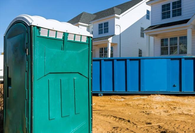 construction site bathroom solution porta potties for worker use